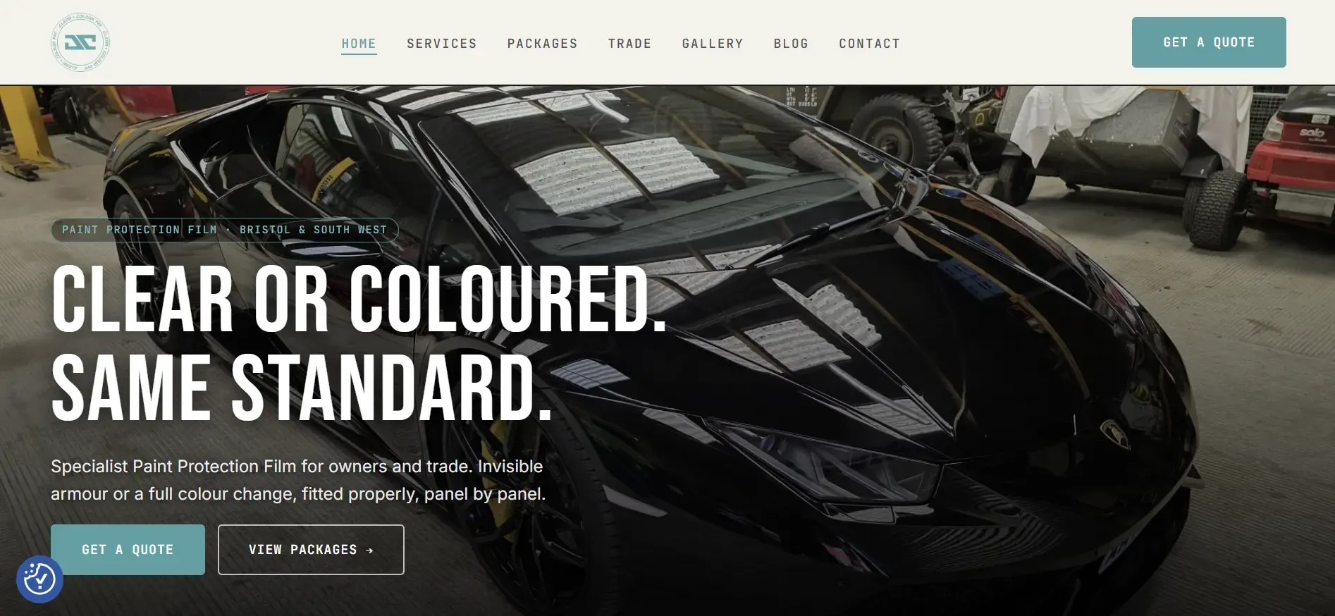 Clear + Colour PPF website